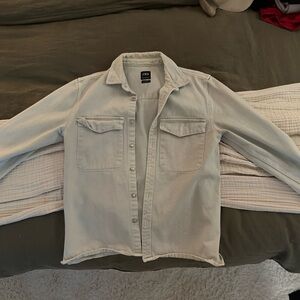 Zara Men's Light Gray Shirt Jacket